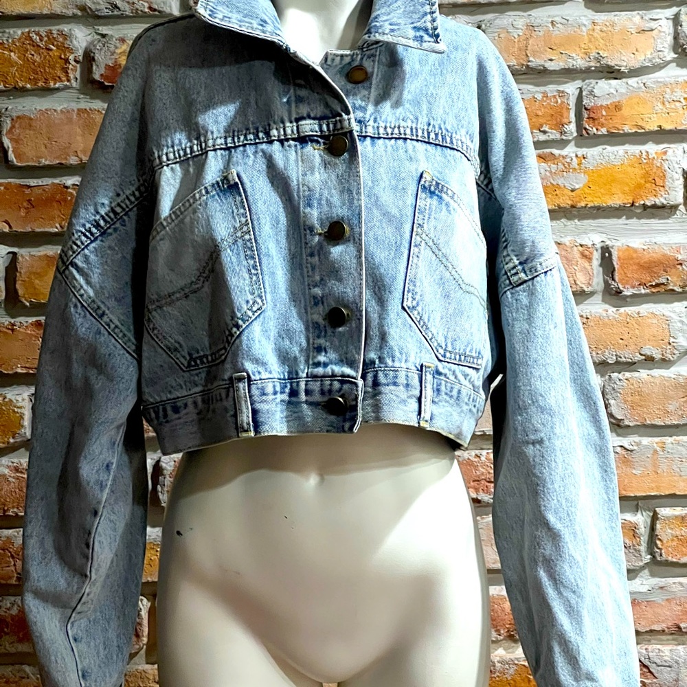 CHIN STUDIO denim crop jacket